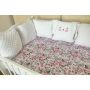 Spilvens ar lentēm (gultas apmales) 180 cm "Cosy clouds" ar zaķi 