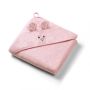 Bambusa dvielis ar kapuci Babyono 100x100 cm "Mouse pink"