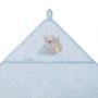 Bambusa dvielis ar kapuci Babyono 100x100cm "Foxy" zils
