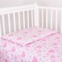 Pārvalku komplekts 135x100 "Sirsniņas" rozā