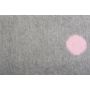 Zaffiro pledas medvilninis, 75x100, pilkas-rožinis, taškiukai