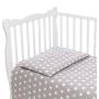 Bērnu gultas veļa 135x100 "Bubbles" pelēks