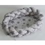 2 in 1 Mazuļa kokons ligzdiņa (+Bērnu Gultas Apmales) -  "Galaxy grey"  pelēks