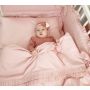 Bērnu gultas veļa ar apmales, palags "Royal powder pink"