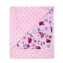 Bērnu pleds 90x80 cm "Flowers" rozā