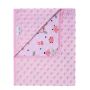 Bērnu pleds 90x80 cm "Bunny&Flowers" rozā