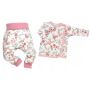Drabužėliai kūdikiui "Blush flowers" 3 dalių