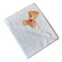 Dvielis ar kapuci "Teddy bear" 100x100cm "termofrotte" zils