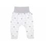 Zīdaiņu bikses "Bear glamour " balts ar pelēku, ar kājām