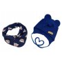 Zīdaiņu cepurīte ar šalli "Navy teddy" 