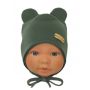 Zīdaiņu cepurīte ar šalli "Love" - KHAKI