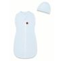 Autiņš - kokons jaundzimušajam Teddy interlock super soft blue