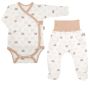 Bērnu komplektiņš no 2 daļam "Bear glamour beige" balts  I Zīdaiņu apģērbu komplekts tiešsaistē par labāku cenu / interneta veikals