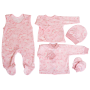 Bērnu komplektiņš no 5 daļam "Gentle story" rozā