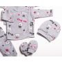 Bērnu komplektiņš no 5 daļam "Hug me" pelēks
