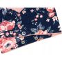 Zīdaiņu cepurīte ar šalli "Cosy" - navy flora