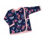 Zīdaiņu komplektiņš no 3 daļam "Navy flowers" ar galvas lente