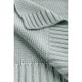 Adīts bambusa viskoze - kokvilnas pleds "Bamboo" 100x80 cm baby grey