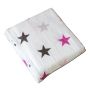 Marles autiņi ar zīmējumu 70x80cm "Pink Stars" 
