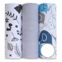 Muslīna autiņi komplekts "Elephants In blue" 3 gab.