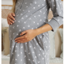 Kokvilnas naktskrekls grūtniecēm un barojošām  "Snug" grey