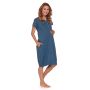 Kokvilnas naktskrekls grūtniecēm un barojošām "Verona" Deep blue S-XXL 