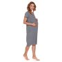 Kokvilnas naktskrekls grūtniecēm un barojošām "Verona" Dark grey S-XXL 