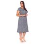 Kokvilnas naktskrekls grūtniecēm un barojošām "Miss" dark grey