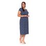 Kokvilnas naktskrekls grūtniecēm un barojošām "Miss" deep blue