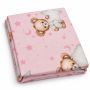 Bērnu palags ar gumiju  60x120 cm "Sweet bear pink"