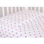 Bērnu gultas veļa šūpulim 80x70cm "Stars" balts