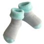 Kokvilnas zeķītes mazuļiem Grey - mint