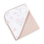 Dvielis ar kapuci "Luvi flori dusty pink" 100x100 cm 