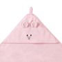 Bambusa dvielis ar kapuci Babyono 100x100 cm "Mouse pink"