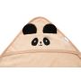Dvielis mazulim ar kapuci "Panda" 90x90 cm beige