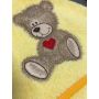 Rankšluostis kūdikiui "Teddy bear" su gobtuvu 