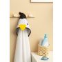 3D dvielis mazulim "Pinguin" ar galvassegu 100x100cm "frotte", balts