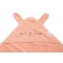 Dvielis mazulim ar kapuci "Bunny" 90x90 cm rozā