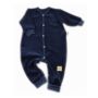 Zīdaiņu rāpulītis ar piedurknēm  "Velour navy"  