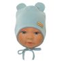 Zīdaiņu cepurīte ar šalli  "Love" - MINT