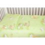 Gultasveļas komplekts ar aizsardzību "Mākonīši" zaļš