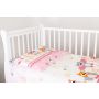 Gultasveļas komplekts ar aizsardzību "Saldus sapņus" rozā
