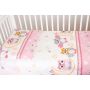 Gultasveļas komplekts ar aizsardzību "Saldus sapņus" rozā