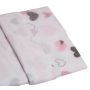 Flaneļa autiņš ūdens necaurlaidīgi Maxi 45x115cm  "Heart pink"