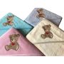 Rankšluostis kūdikiui "Teddy bear" su gobtuvu 