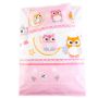Bērnu gultas veļa šūpulim 80x70cm "Saldi sapņi" rozā krāsā