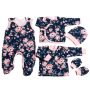 Bērnu komplektiņš no 5 daļam "Flora navy"