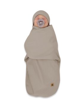 Autiņš - kokons jaundzimušajam Leo interlock soft mokka