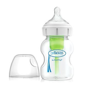Dr Brown's  mazuļa pudelīte ar knupīti (wide neck ) Anti-colic Options+ 150 ml