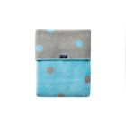 Zaffiro pledas medvilninis, 75x100, pilkas-mėlynas, taškiukai